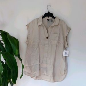 Ellen Tracy 100% Linen Top NWT